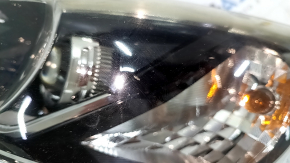Left front headlight, bare, Honda Accord 17 hybrid, halogen, under DRL, sand, for polishing