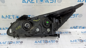 Right front headlight, bare, Honda Accord 2017, hybrid, halogen, under DRL, sand-finished, for polishing