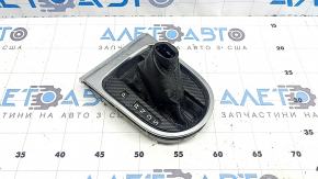 Ford Mustang mk6 21" gearshift pad - carbon fiber, chrome, scratches