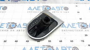 Ford Mustang mk6 21" gearshift pad - carbon fiber, chrome, scratches