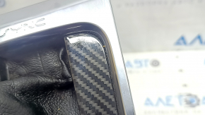 Ford Mustang mk6 21" gearshift pad - carbon fiber, chrome, scratches