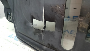 The left rear bumper guard for a Honda Accord 2017 hybrid is dented and scuffed.