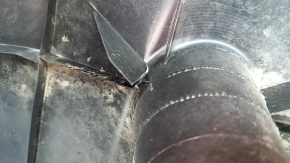 The left rear bumper guard for a Honda Accord 2017 hybrid is dented and scuffed.