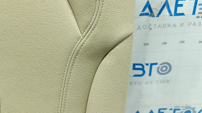 Rear seat backrest, 2nd row, left, BMW X5 G05 19-22, Elfenbein-Weiss leather, needs cleaning, dents