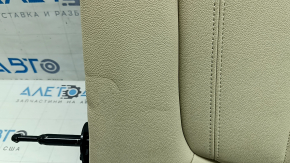Rear seat backrest, 2nd row, left, BMW X5 G05 19-22, Elfenbein-Weiss leather, needs cleaning, dents