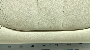 Rear seat backrest, 2nd row, left, BMW X5 G05 19-22, Elfenbein-Weiss leather, needs cleaning, dents