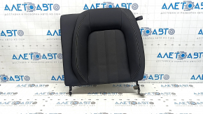 Left rear seat backrest for Ford Mustang mk6 15-23 coupe, black fabric, wrinkled, worn