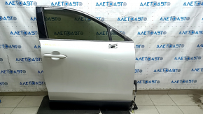 The front right door of a Toyota Venza 21-24 black model 202 is bare and dented.