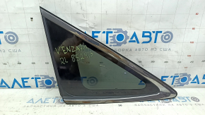 Rear left Toyota Venza 21-24 chrome window, broken guides, scuffs on the chrome