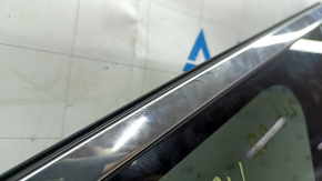 Rear right window glass, Toyota Venza 21-24, chrome, broken guides, scuffs on the chrome