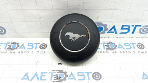 Black steering wheel airbag for the driver's side of a Ford Mustang mk6 18-23, rusty squib