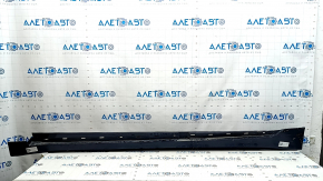 Left threshold Lincoln MKZ 13-20 blue N1, cracks, cracks in fasteners, scratches, broken fasteners, pressed