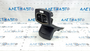 Lincoln MKZ 17-20 black rear center console trim, complete, with power outlet, deflector, rear seat heating button, backlight, scratches
