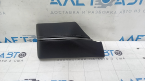 Left dashboard trim for Toyota Venza 21-24, black, gray stitching, dented