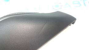 Left dashboard trim for Toyota Venza 21-24, black, gray stitching, dented