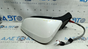 Left side mirror assembly for Toyota Venza 23-24, 12+4 pins, BSM, camera, turn signal, heating, backlight, white, scuffed
