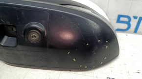 Left side mirror assembly for Toyota Venza 23-24, 12+4 pins, BSM, camera, turn signal, heating, backlight, white, scuffed