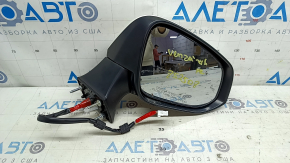 Right side mirror assembly for Toyota Venza 23-24, 12+4 pins, BSM, camera, turn signal, heating, backlight, white, scuffs on plastic