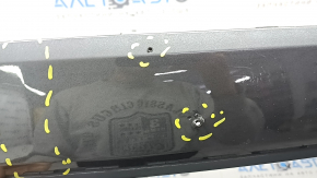 Front bumper, bare, Ford Mustang mk6 18-23, restyling, graphite, scratches, broken fasteners, crack, non-standard holes