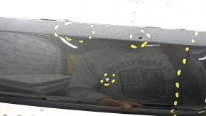 Front bumper, bare, Ford Mustang mk6 18-23, restyling, graphite, scratches, broken fasteners, crack, non-standard holes