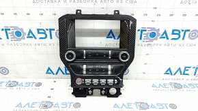Ford Mustang mk6 15-23 climate control panel for a large monitor, carbon fiber film, scratches