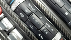 Ford Mustang mk6 15-23 climate control panel for a large monitor, carbon fiber film, scratches