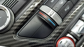 Ford Mustang mk6 15-23 climate control panel for a large monitor, carbon fiber film, scratches