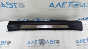 Illuminated front right door sill plate for Toyota Venza 21-24, black, scratches