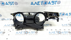 Ford Mustang mk6 15-23 instrument cluster trim, black and chrome, with deflector