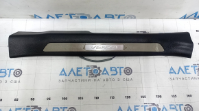 Door sill trim with illumination, front left, Toyota Venza 21-24, black, film-covered, dented