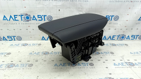 Toyota Venza 21-24 leather armrest, black, with bracket and housing, worn leather, broken fasteners