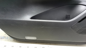 Front left door panel for Toyota Venza 21-22 Limited, black leather with gray stitching, memory seat, dark gray trim, with handle, scratches, scuffs
