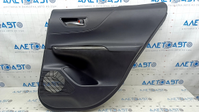 Door trim panel rear left Toyota Venza 21-22 Limited black leather with gray stitching, for seat memory, dark gray trim, with handle, scratches, abrasions