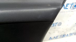 Door trim panel rear left Toyota Venza 21-22 Limited black leather with gray stitching, for seat memory, dark gray trim, with handle, scratches, abrasions