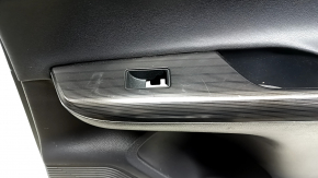 Door trim panel rear left Toyota Venza 21-22 Limited black leather with gray stitching, for seat memory, dark gray trim, with handle, scratches, abrasions