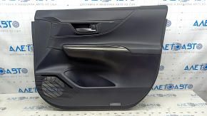Door trim, front right, Toyota Venza 21-22 Limited, black leather with gray stitching, with memory seat, dark gray trim, with handle, scratches, abrasions, bumps