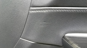 Door trim, front right, Toyota Venza 21-22 Limited, black leather with gray stitching, with memory seat, dark gray trim, with handle, scratches, abrasions, bumps