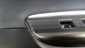 Door trim, front right, Toyota Venza 21-22 Limited, black leather with gray stitching, with memory seat, dark gray trim, with handle, scratches, abrasions, bumps