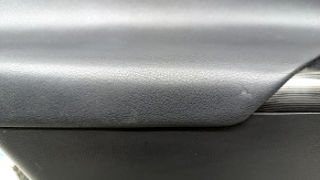 Door trim panel, rear right Toyota Venza 21-22 Limited, black leather with gray stitching, for seat memory, dark gray trim, with handle, scratches, abrasions