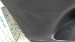 Door trim panel, rear right Toyota Venza 21-22 Limited, black leather with gray stitching, for seat memory, dark gray trim, with handle, scratches, abrasions