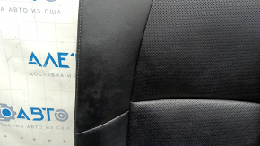 Right rear seat back for Toyota Venza 21-24 Limited, black leather, perforated, with belt and armrest, scuff marks