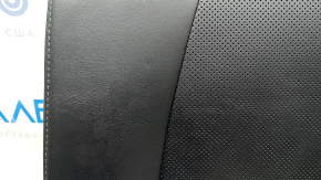 Right rear seat back for Toyota Venza 21-24 Limited, black leather, perforated, with belt and armrest, scuff marks