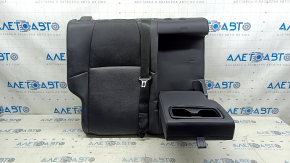 Right rear seat back for Toyota Venza 21-24 Limited, black leather, perforated, with belt and armrest, scuff marks