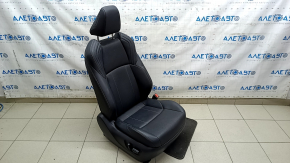 Passenger seat for Toyota Venza 21-24, electric, with airbag, black leather, heated, ventilated, perforated, Limited, dented, scuffed