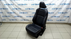 Passenger seat for Toyota Venza 21-24, electric, with airbag, black leather, heated, ventilated, perforated, Limited, dented, scuffed