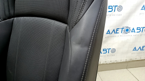 Passenger seat for Toyota Venza 21-24, electric, with airbag, black leather, heated, ventilated, perforated, Limited, dented, scuffed