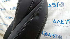 Passenger seat for Toyota Venza 21-24, electric, with airbag, black leather, heated, ventilated, perforated, Limited, dented, scuffed