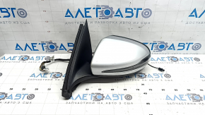 Left side mirror assembly for Mercedes GLC 16-22 10+8+2+2, turn signal, auto-dimming, heated, backlight, BSM, silver, scratches, dents