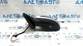 Left side mirror assembly for Mercedes GLC 16-22 10+8+2+2, turn signal, auto-dimming, heated, backlight, BSM, silver, scratches, dents
