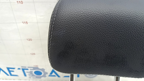 Rear left headrest, 2nd row, Mercedes GLC 16-22, black leather, gray stitching, stain